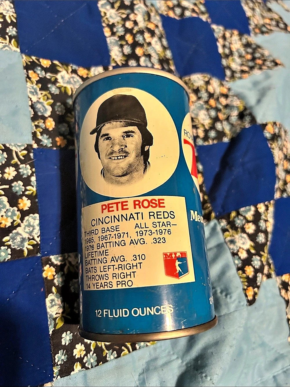 Royal Crown Cola Pete Rose Cincinnati Reds Commemorative Can